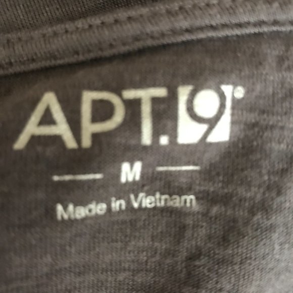 APT. 9 Dark Gray w/Rows of Sparkle Studs Tee w/Capped Sleeves Medium - Picture 12 of 12